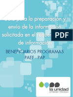 Guía para preparar información requerida PAEF PAP