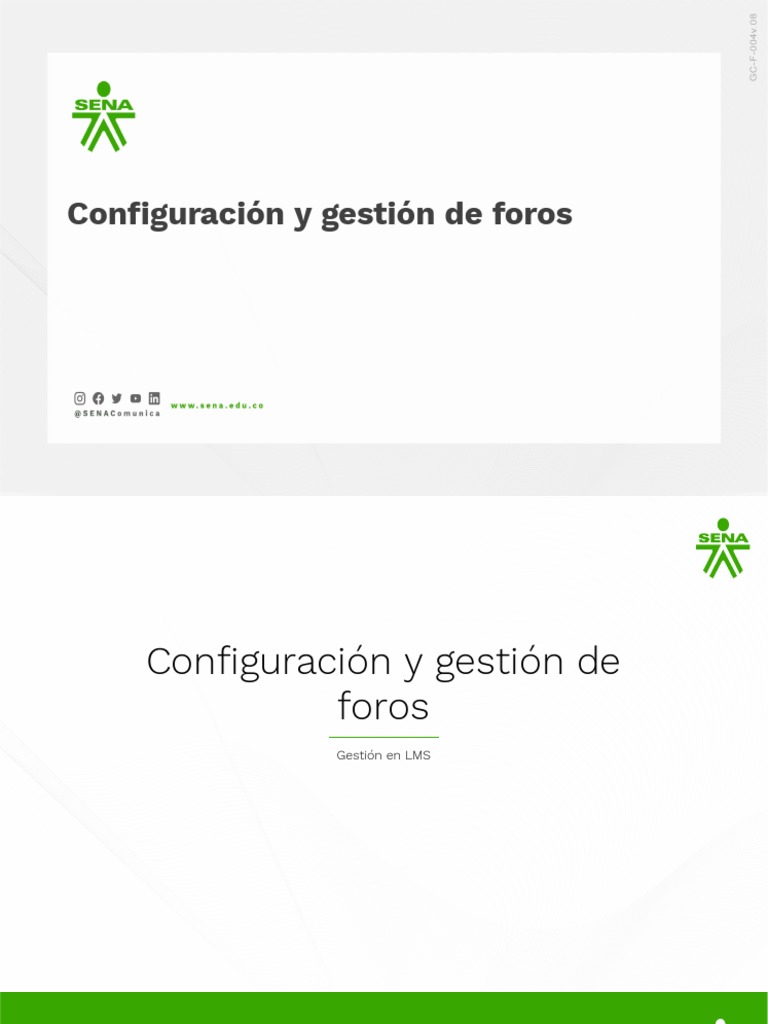 Configuración y Gestión de Foros | PDF | Rúbrica (Académica) | Aprendizaje