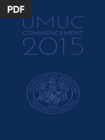 2015 UMUC Commencement Program