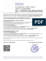 Sicareme Assurances: Certificat D'Assurances Etudes + Stages POLICE #470.2020.00000049