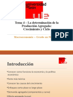 Tema 4 - Produccion Agregada Crecimiento y Ciclo