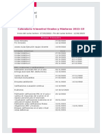 Calendario Académico Trimestral 2022 2023