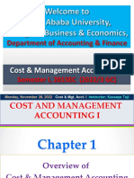 Chapter 1 - Overview of Cost & Mgt. Acct