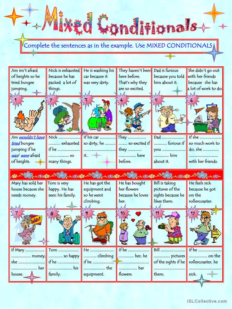 Mixed Conditionals Practice: Completing Sentences with Conditional ...
