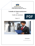 Trabalho de Empreendedorismo: Gestão de Qualidade