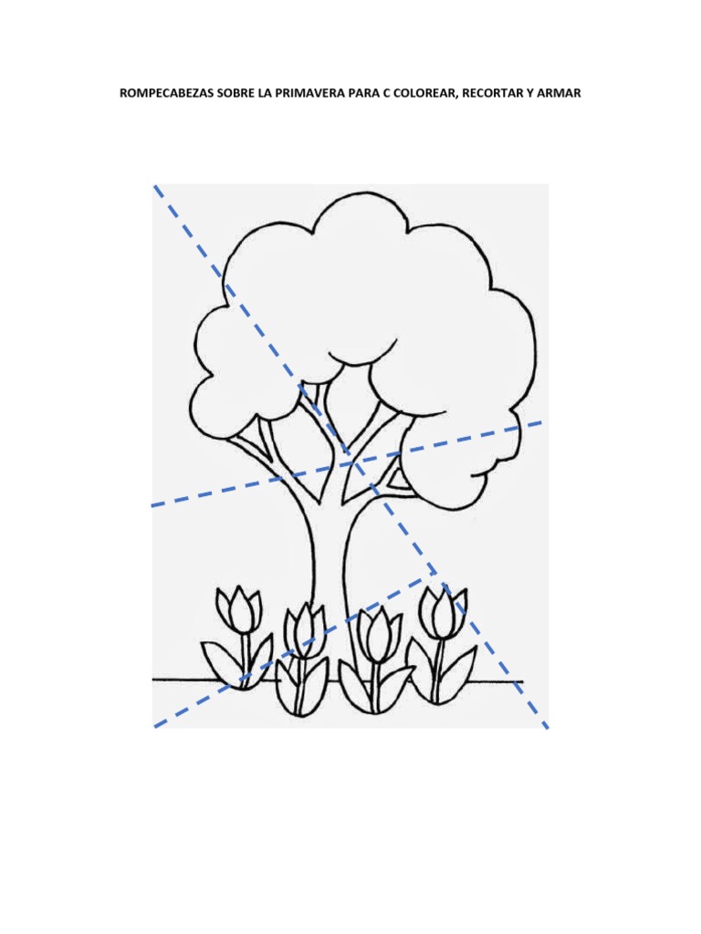 Rompecabezas de Primavera para Colorear | PDF | Salud y bienestar ...