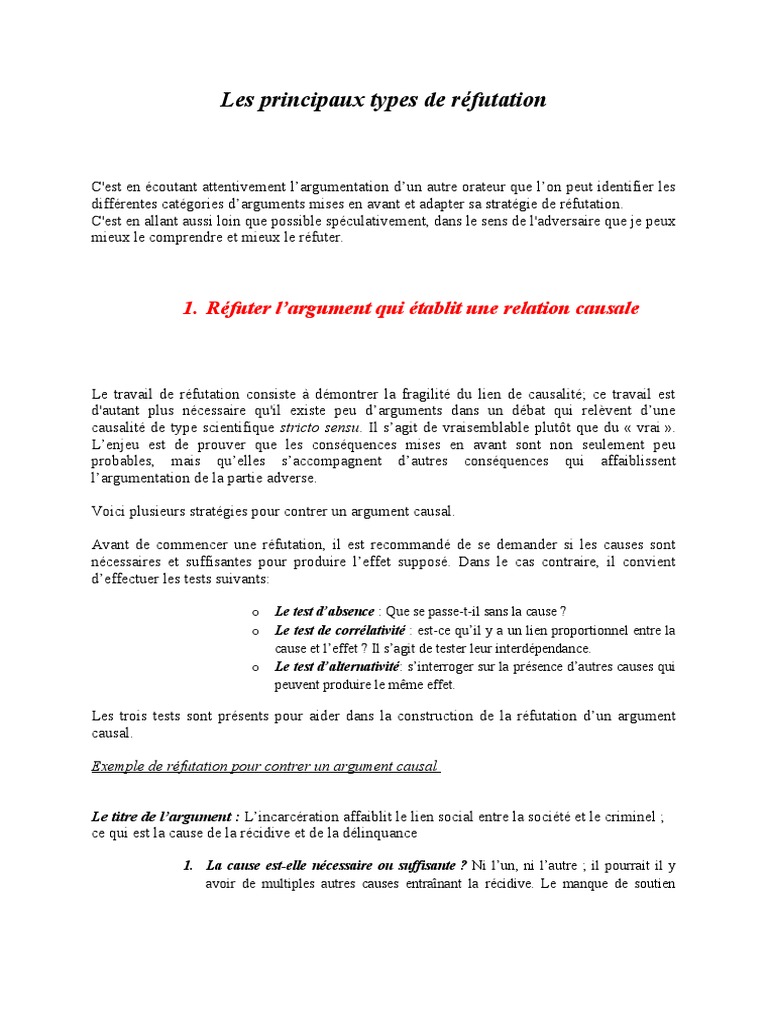 Types de réfutation d'arguments | PDF | Prisonnier | Crime et violence