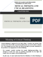 IoE Chapter One-Critical Thinking and Clear Writing