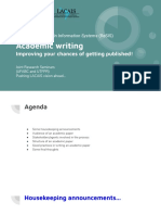 Academic Writing Seminar