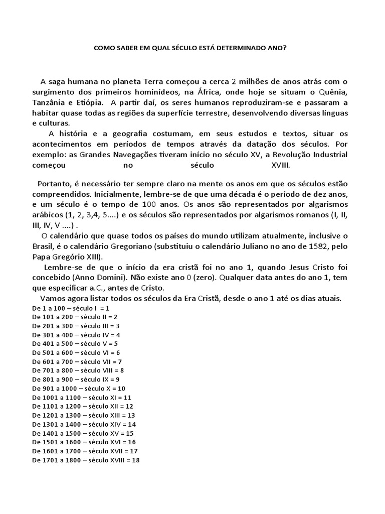 Xix Qual Seculo Estamos