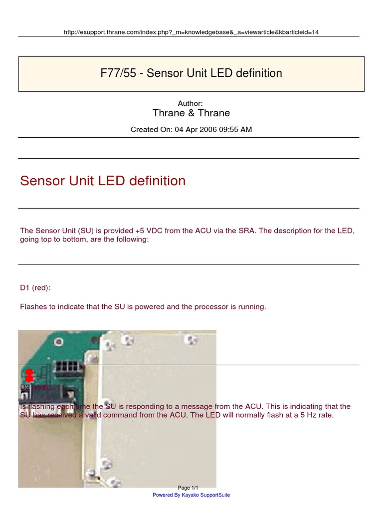 F7755 Sensor Unit LED Definition PDF
