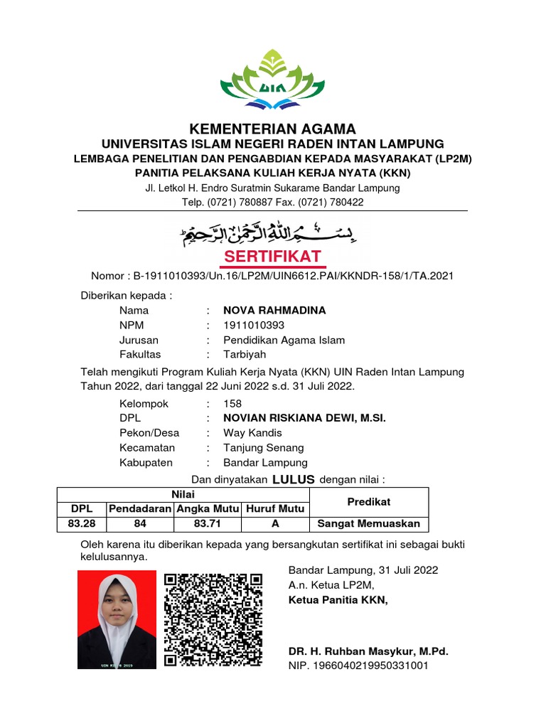 Sertifikat KKN DR 1911010393 Stamp1659752541 | PDF