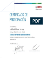 Sistema de Frenos Pastillas de frenos_Certificado