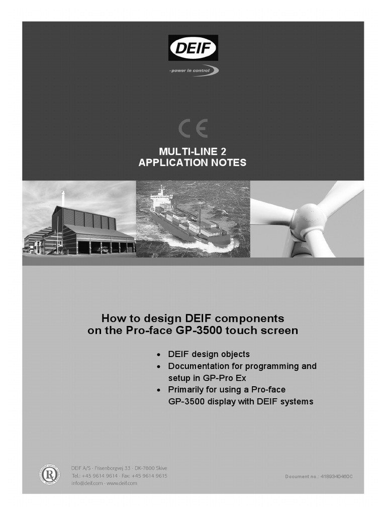 Application Notes, How To Design DEIF Comp. 4189340460 UK PDF PDF