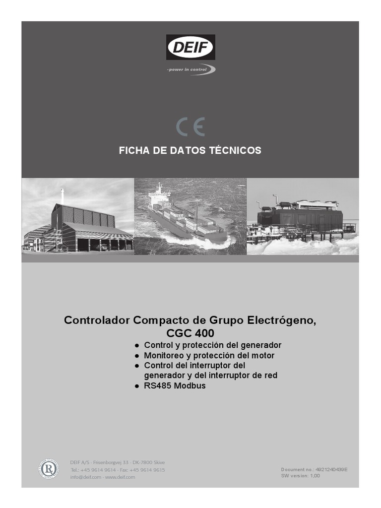CGC 400 Data Sheet 4921240439 ES | PDF | Software | Relé