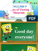 Cot Powerpoint English 5-Types of Viewing Materials 1