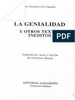 La Genialidad y Otros Textos Ineditos by Liev Semiónovich Vigotski