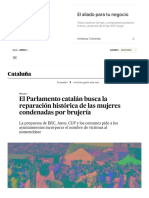 Reparación Histórica de Las Mujeres Condenadas Por Brujería - Cataluña - EL PAÍS