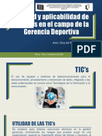 Utilidad y Aplicabilidad de Las Tic's en La Gerencia Deportiva