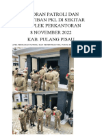 Laporan Patroli Dan Penertiban PKL Di Sekitar Komplek Perkantoran