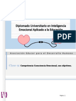 Competencia Consciencia Emocional objetivos desarrollo humano