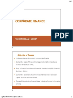 Chapter 1 Overview of Corporate Finance Lesson