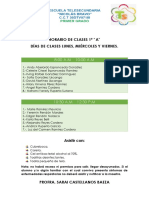 Horario de Clases 1º A