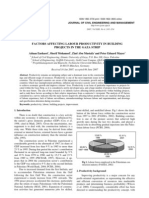 Factors Affecting Labour Productivity in Building Projects in The Gaza Strip