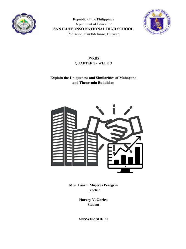 Iwrbs Quarter 2 Week 3 PDF Mahayana Four Noble Truths