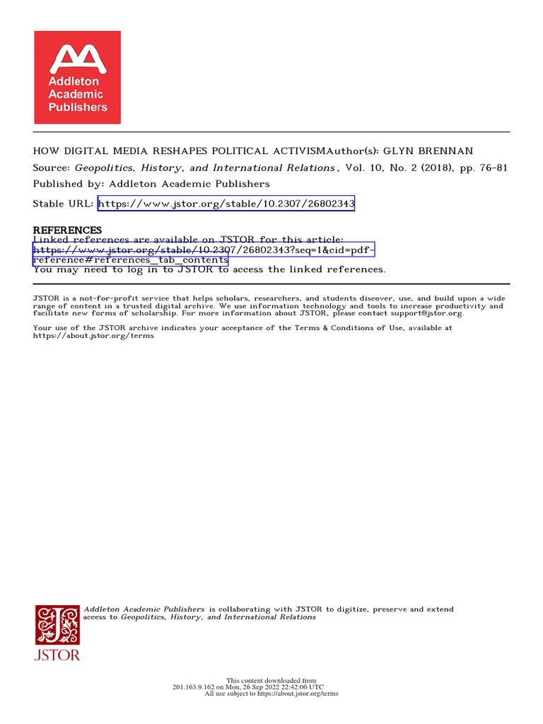 Digital Media's Impact on Political Activism | PDF | Social Media ...