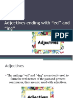 Adjectives With Ed and Ing
