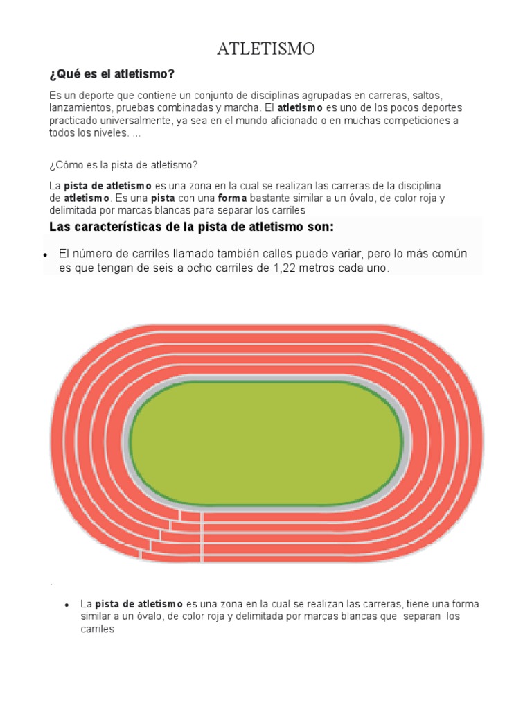 ATLETISMO | PDF | Deporte del atletismo | Juegos de habilidad física