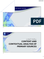 Chapter 2 Content and Contextual Analysis of Primary Sources Lesson 1 and Lesson 2