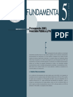 Fundamenta: Presupuesto 2003, Inversión Pública y Política Fiscal