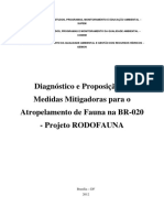 Diagnóstico e Preposição de Medidas Mitigadoras para o Atropelamento de Fauna Na BR-020 - Projeto RODOFAUNA - LIDO