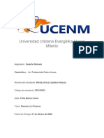 Universidad Cristiana Evangélica Nuevo Milenio: Derecho Romano