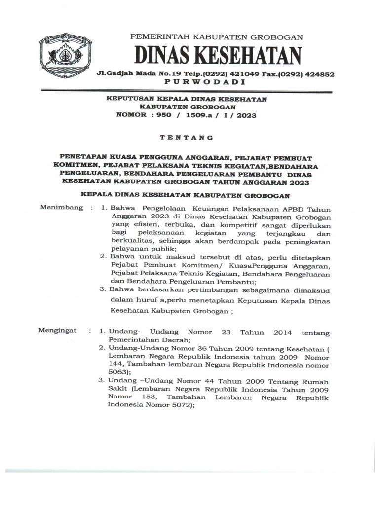 SK PPK Tahun 2023 | PDF