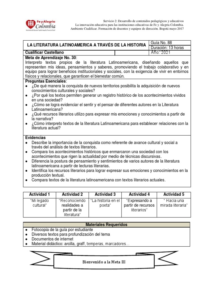 Meta 30 Guía 88 - 072814 | PDF | America latina | Colombia