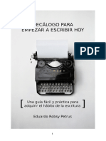 Eduardo Robsy - Decálogo para Empezar A Escribir Hoy