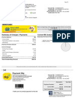 Payment Slip: Summary of Charges / Payments Current Bill Analysis