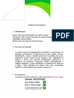 Modelo Relatório Psicológico Psique GAMA Shopping