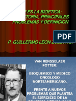 Que Es La Bioetica y Sus Principales Problemas. Segundo y Tercer Dia. Revisado