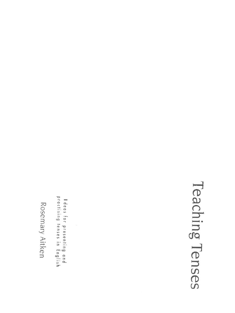 Teaching Tenses Pdf