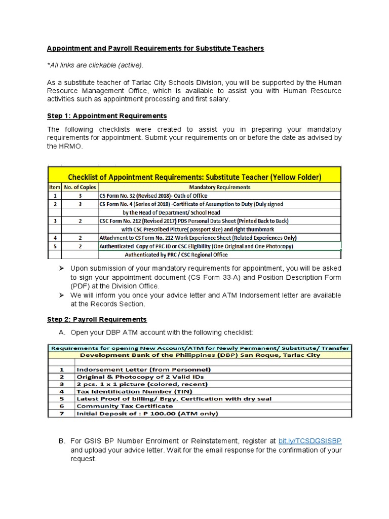 checklist-substitute-teacher-appointment-and-payroll-requirements
