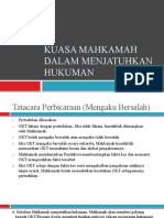 Kuasa Mahkamah Dalam Menjatuhkan Hukuman