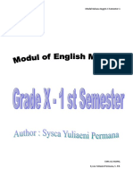 Modul Bahasa Inggris Semester 1 Kelas X