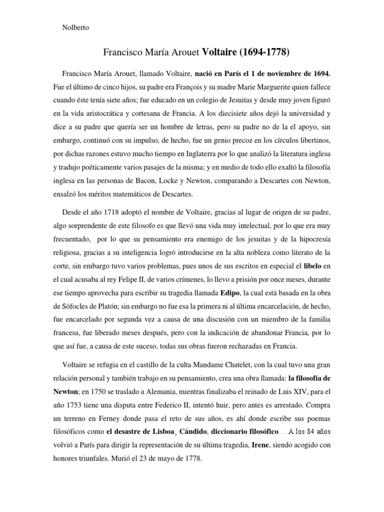 Voltaire | PDF | Voltaire