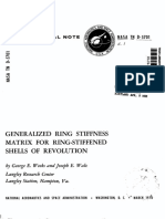 Generalized Ring Stiffness Matrix For King-Stiffened Shells of Revolution