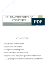 0 Characteristics of Computer
