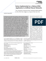 A Neuromorphic Device Implemented On A Salmon-DNA Electrolyte and Its Application To Artificial Neural Networks